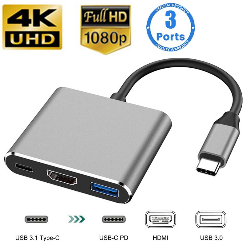 Usb Hub Type C - Usb c hub 3 em 1