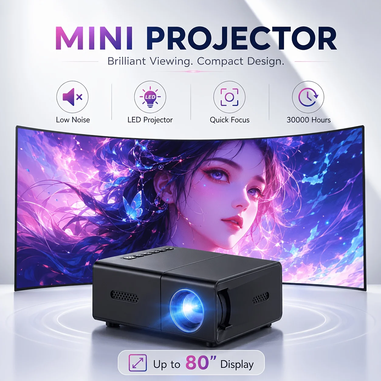Mini projetor portátil, compat - Android Tablet Gaming Accessories avaliação e preço