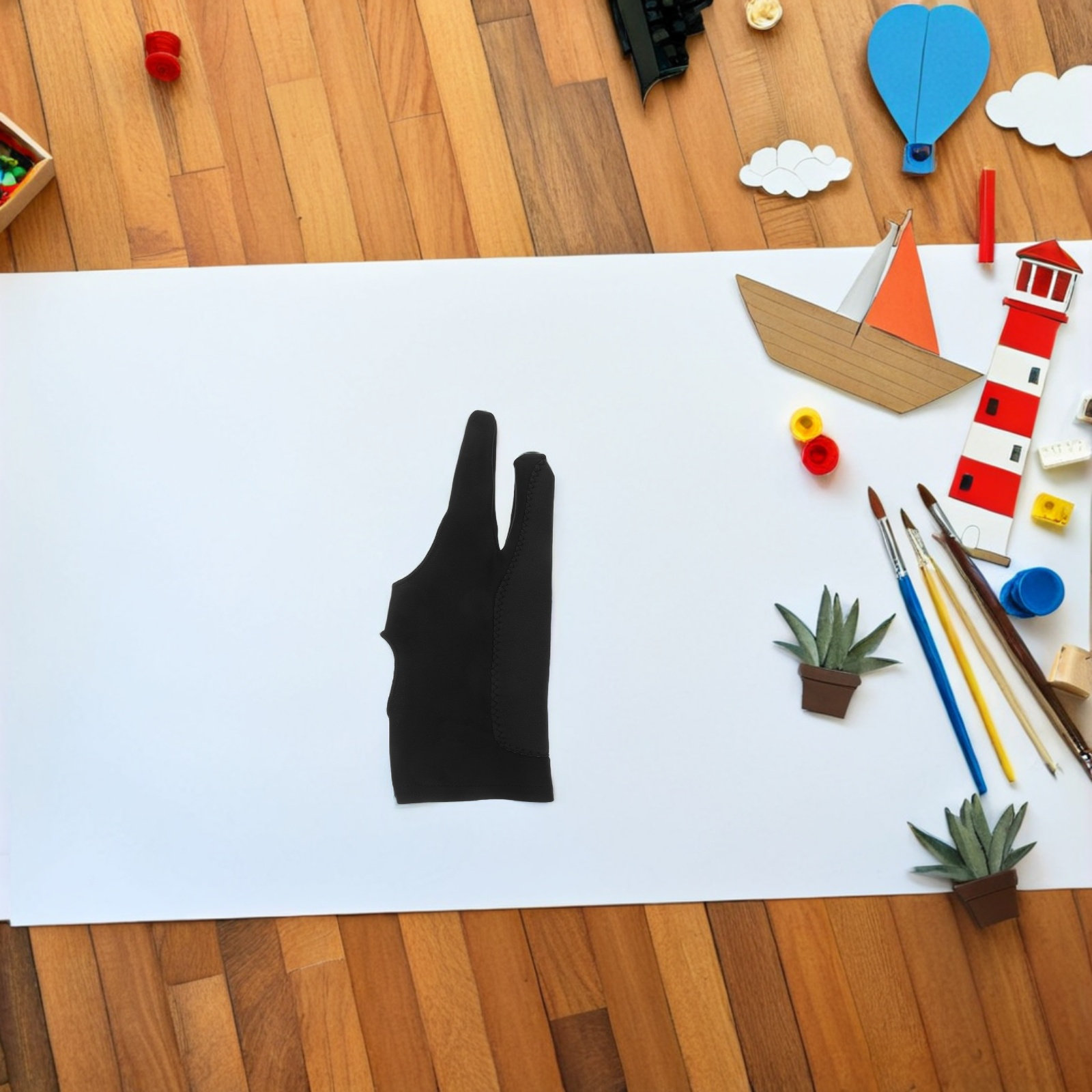 1 par de luvas de desenho com  - Drawing Glove Artist avaliação e preço